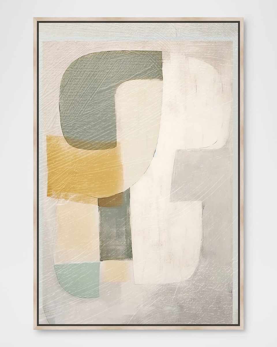 "Pale Colors Magnets" Hand-Embellished Framed Print